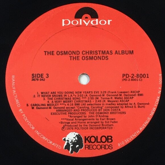 The Osmonds Christmas Album Vinyl Two Records 20 Holiday Songs By Polydor Kolob - Picture 11 of 13
